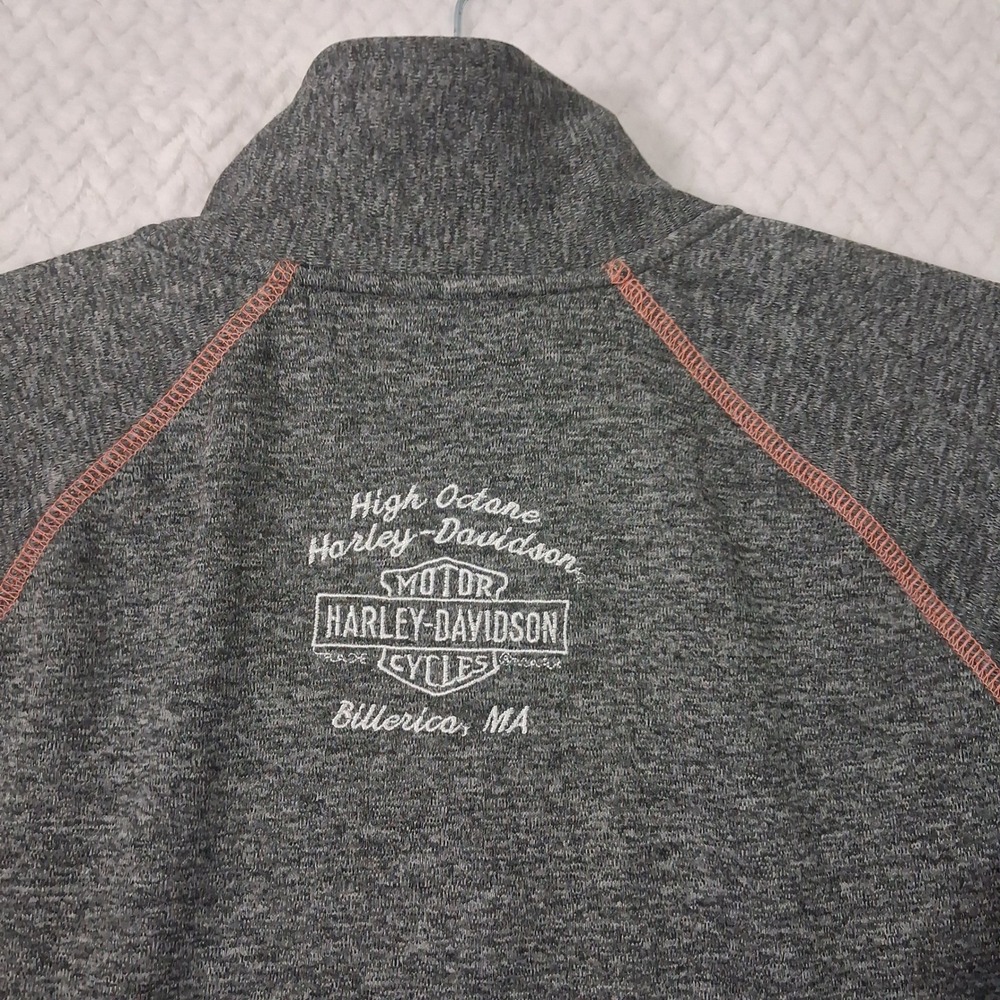 Harley-Davidson Full Zip Performance Jacket Womens Medium Gray Orange - Picture 8 of 12